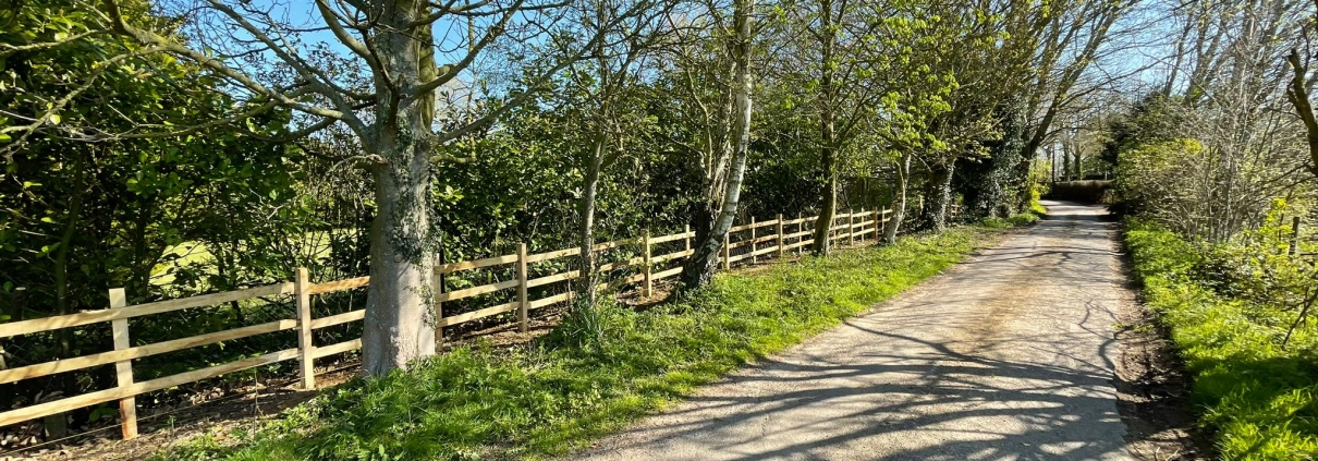 Post and rail fencing